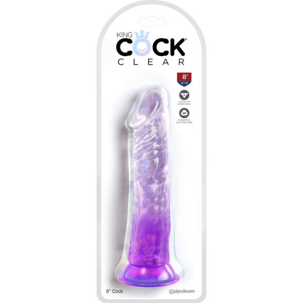 KING COCK - CLEAR PÉNIS RÉALISTE 19.7 CM VIOLET - – Image 2