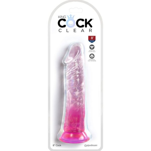 KING COCK - CLEAR PÉNIS RÉALISTE 19.7 CM ROSE - – Image 2