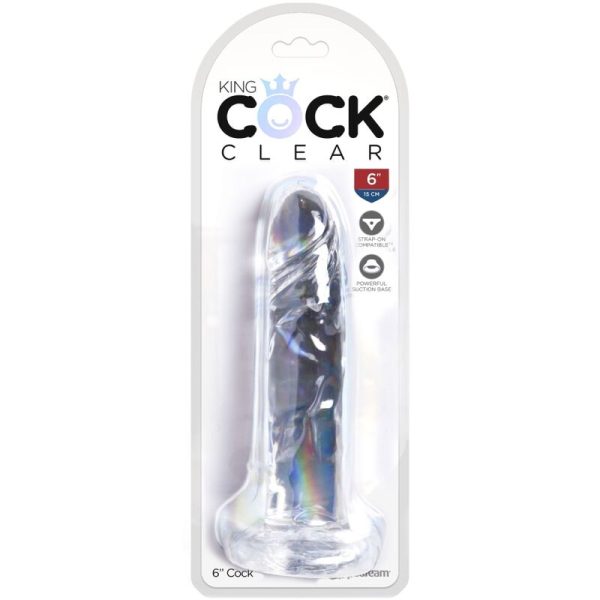 KING COCK - CLEAR PÉNIS RÉALISTE 15.5 CM TRANSPARENT - – Image 4