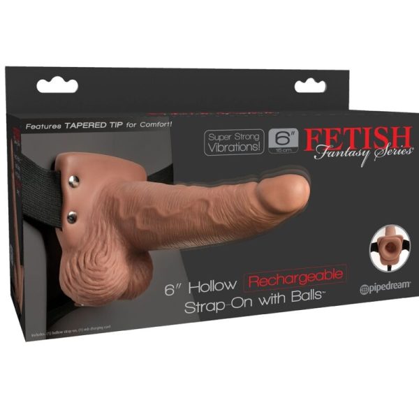 FETISH FANTASY SERIES - HARNAIS RÉGLABLE PÉNIS RÉALISTE AVEC TESTICULES RECHARGEABLES ET VIBRATEUR 15 CM - – Image 6