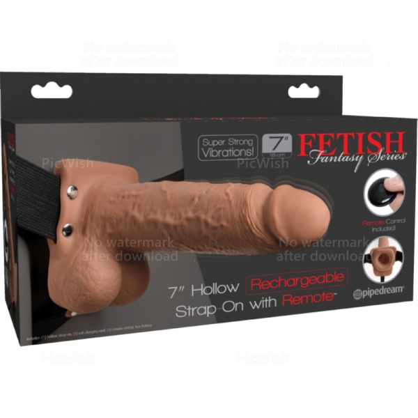 FETISH FANTASY SERIES - HARNAIS RÉGLABLE PÉNIS RÉALISTE AVEC BALLES RECHARGEABLES ET VIBRATEUR 17,8 CM - – Image 6