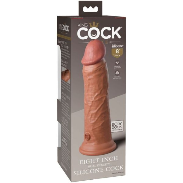 KING COCK - ELITE GODE RÉALISTE EN SILICONE 20.3 CM CARAMEL - – Image 6