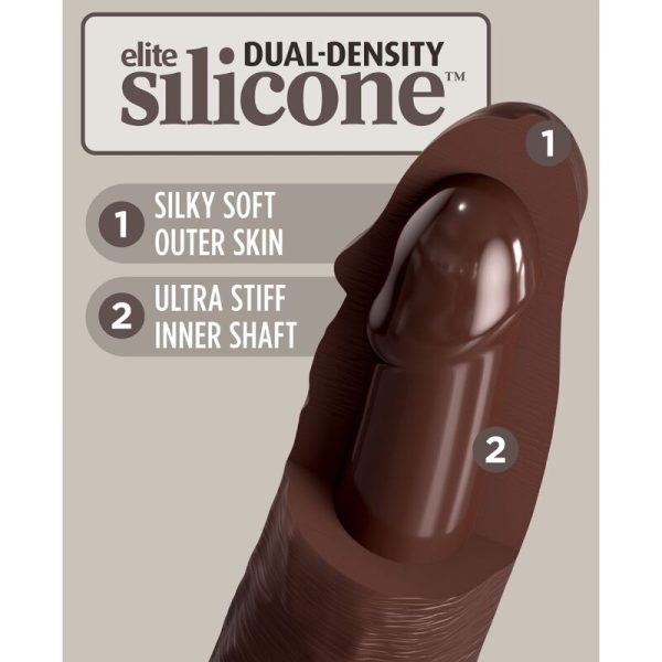 KING COCK - ELITE GODE RÉALISTE EN SILICONE 28 CM MARRON - – Image 4