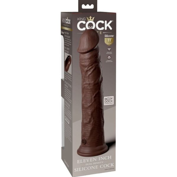 KING COCK - ELITE GODE RÉALISTE EN SILICONE 28 CM MARRON - – Image 6