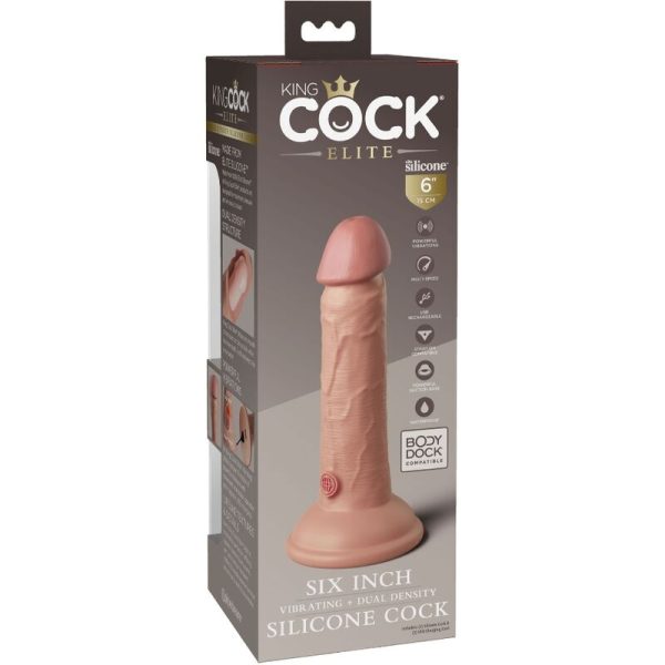 KING COCK - ELITE GODE RÉALISTE VIBRANT & SILICONE 15.2 CM - – Image 7