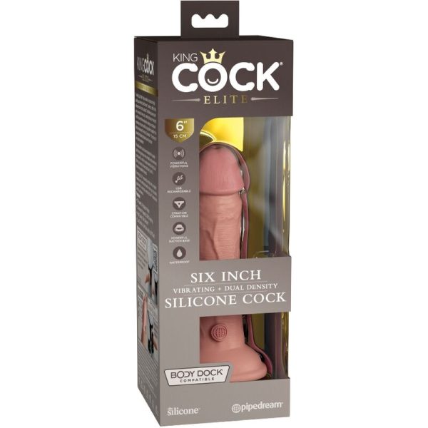 KING COCK - ELITE GODE RÉALISTE VIBRANT & SILICONE 15.2 CM - – Image 6