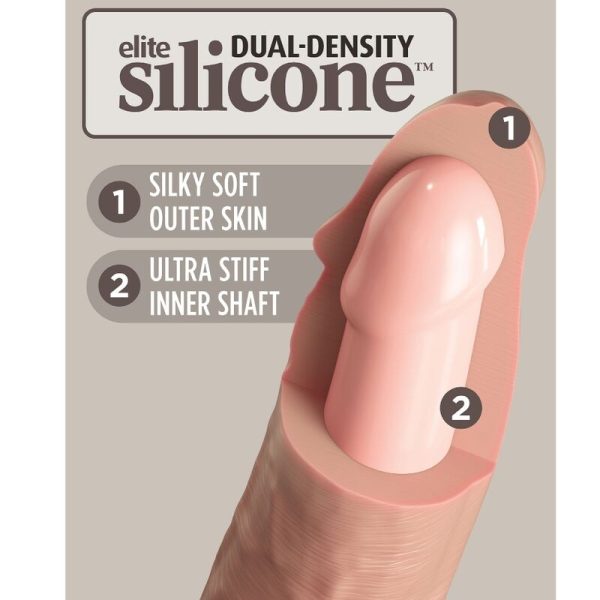 KING COCK - ELITE GODE RÉALISTE VIBRANT & SILICONE 15.2 CM - – Image 3
