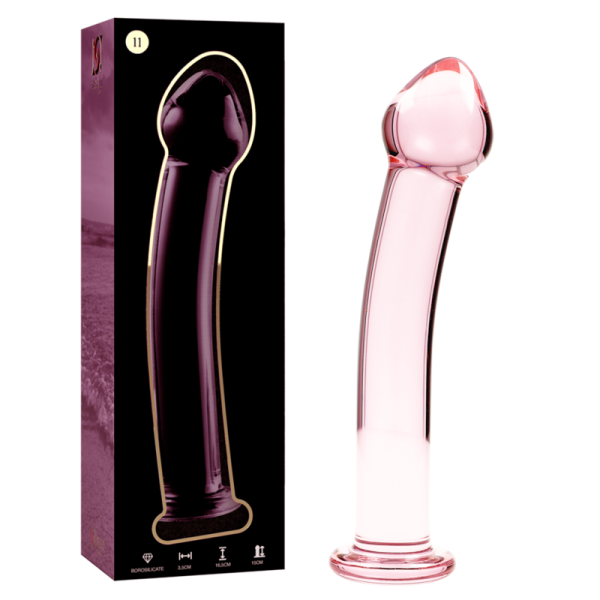 NEBULA SERIES BY IBIZA - MODÈLE 11 GODE EN VERRE BOROSILICATE ROSE 16 CM -O- 3 CM - – Image 2