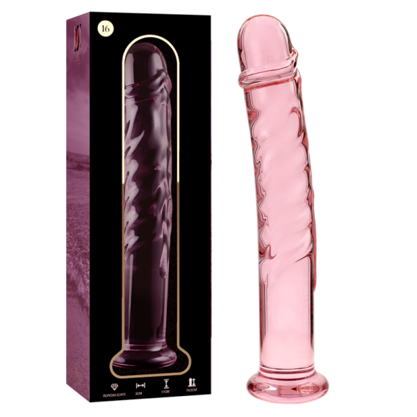 NEBULA SERIES BY IBIZA - MODÈLE 16 GODE EN VERRE BOROSILICATE ROSE 18.5 CM -O- 3 CM - – Image 2