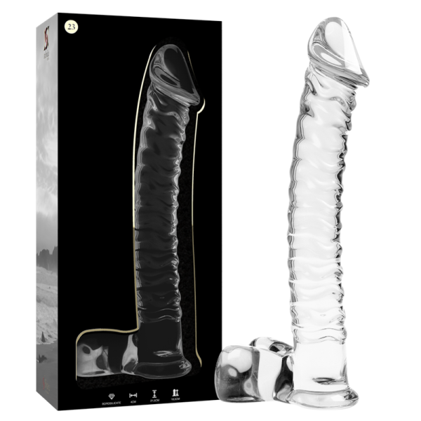 NEBULA SERIES BY IBIZA - MODÈLE 23 GODE EN VERRE BOROSILICATE CLAIR 21.5 CM -O- 4 CM - – Image 2