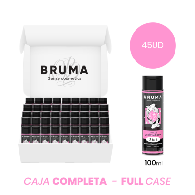 MOQ 45 - BRUMA HUILE DE MASSAGE PREMIUM EFFET CHALEUR SAVEUR GOMME 3 EN 1 - 100 ML -