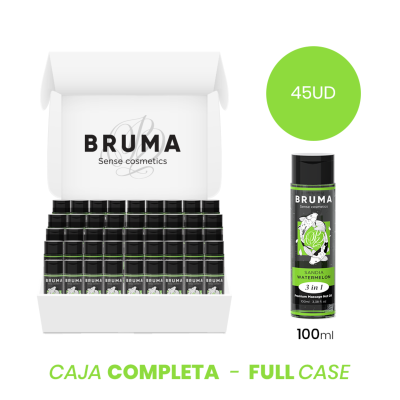 MOQ 45 - BRUMA HUILE DE MASSAGE PREMIUM EFFET CHALEUR SAVEUR DE PASTÈQUE 3 EN 1 - 100 ML -
