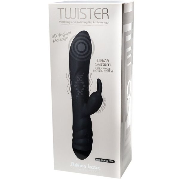 ADRIEN LASTIC - VIBRATEUR TWISTER ET MASSEUR ROTATEUR LAPIN NOIR - – Image 6