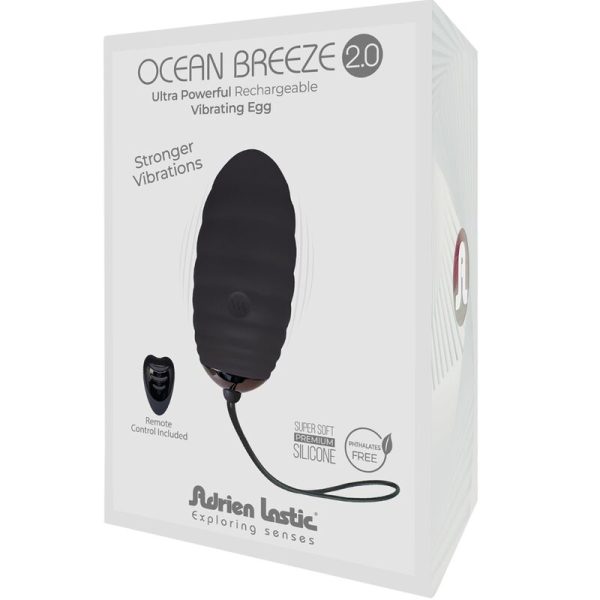 ADRIEN LASTIC - OCEAN BREEZE 2.0 TÉLÉCOMMANDE ŒUF VIBRANT RECHARGEABLE NOIR - – Image 4
