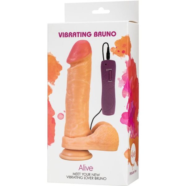 ALIVE - VIBRATEUR PÉNIS RÉALISTE BRUNO 22 CM - – Image 2