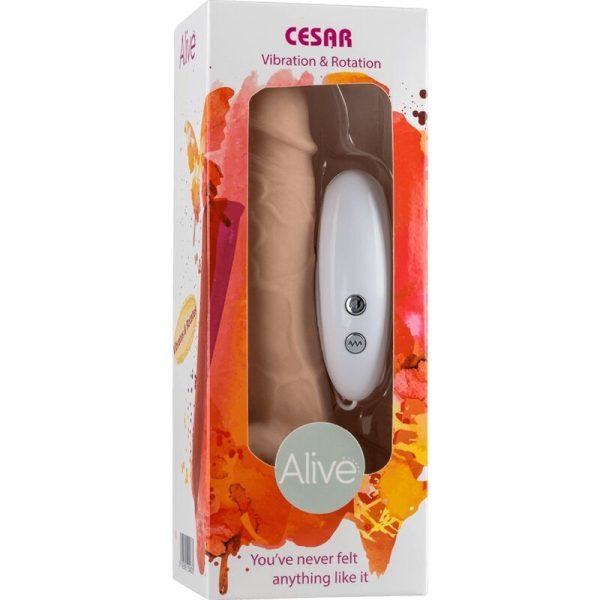 ALIVE - VIBRATEUR & ROTATEUR DE PÉNIS RÉALISTE CESAR 17,5 CM - – Image 2