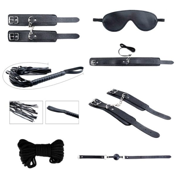 ALIVE - KIT SECRET DESIRES 7 PIÈCES BDSM NOIR -
