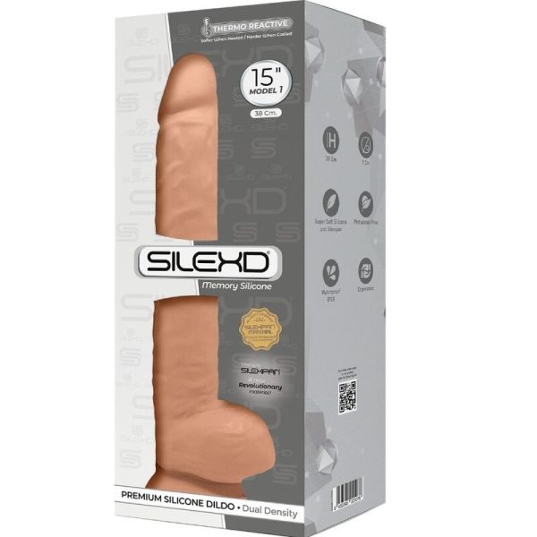 SILEXD - MODÈLE 1 PÉNIS RÉALISTE PREMIUM SILEXPAN SILICONE 38 CM - – Image 3