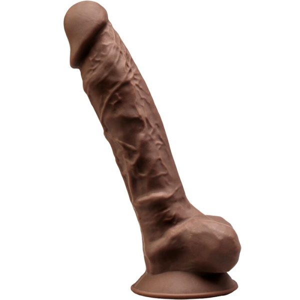 SILEXD - MODÈLE 1 PÉNIS RÉALISTE PREMIUM SILEXPAN SILICONE MARRON 23 CM -