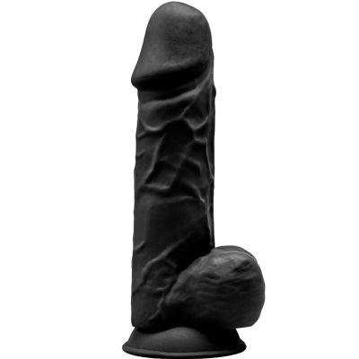SILEXD - MODÈLE 1 PÉNIS RÉALISTE PREMIUM SILEXPAN SILICONE NOIR 21.5 CM -
