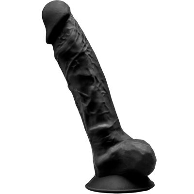 SILEXD - MODÈLE 1 PÉNIS RÉALISTE PREMIUM SILEXPAN SILICONE NOIR 23 CM -