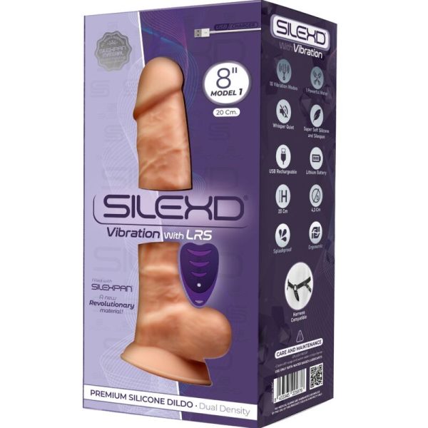 SILEXD - MODÈLE 1 VIBRATEUR PÉNIS RÉALISTE SILICONE PREMIUM SILEXPAN TÉLÉCOMMANDE 20 CM - – Image 3