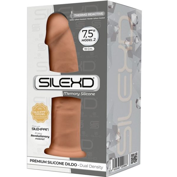 SILEXD - MODÈLE 2 PÉNIS RÉALISTE PREMIUM SILEXPAN SILICONE CARAMEL 19 CM - – Image 3