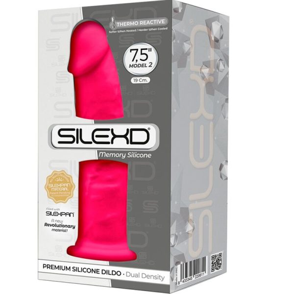 SILEXD - MODÈLE 2 PÉNIS RÉALISTE PREMIUM SILEXPAN SILICONE FUCHSIA 19 CM - – Image 3