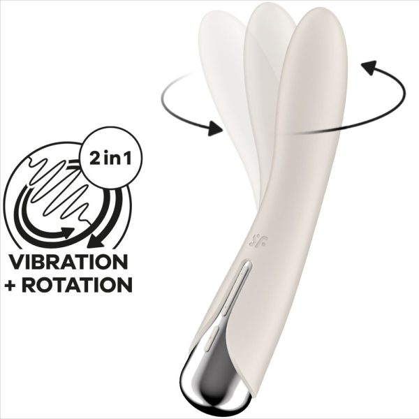 SATISFYER - VIBRATEUR ROTATEUR SPINNING VIBE 1 G-SPOT BEIGE - – Image 6