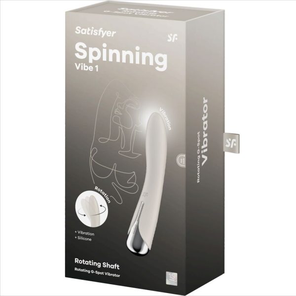 SATISFYER - VIBRATEUR ROTATEUR SPINNING VIBE 1 G-SPOT BEIGE - – Image 7