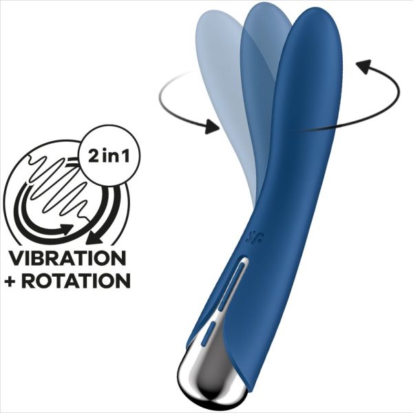 SATISFYER - VIBRATEUR ROTATEUR BLEU SPINNING VIBE 1 G-SPOT - – Image 6