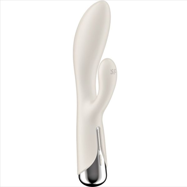 SATISFYER - SPINNING RABBIT 1 CLITORIS ET STIMULATION DU POINT G BEIGE -