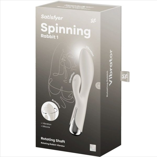 SATISFYER - SPINNING RABBIT 1 CLITORIS ET STIMULATION DU POINT G BEIGE - – Image 7