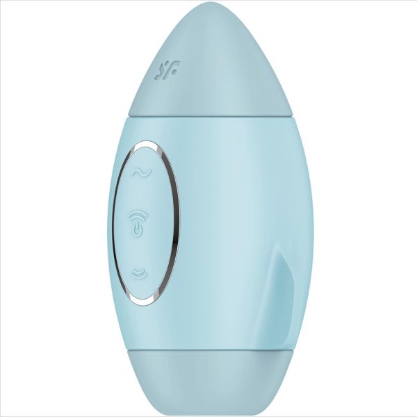 SATISFYER - MISSION CONTROL BLEU PETIT VIBRATEUR  DOUBLE IMPULSION - – Image 3