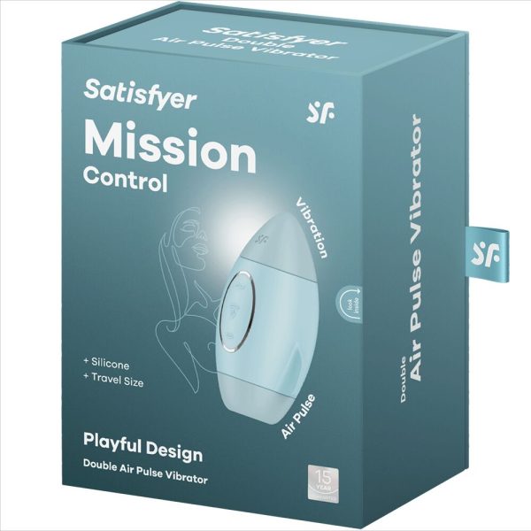 SATISFYER - MISSION CONTROL BLEU PETIT VIBRATEUR  DOUBLE IMPULSION - – Image 6