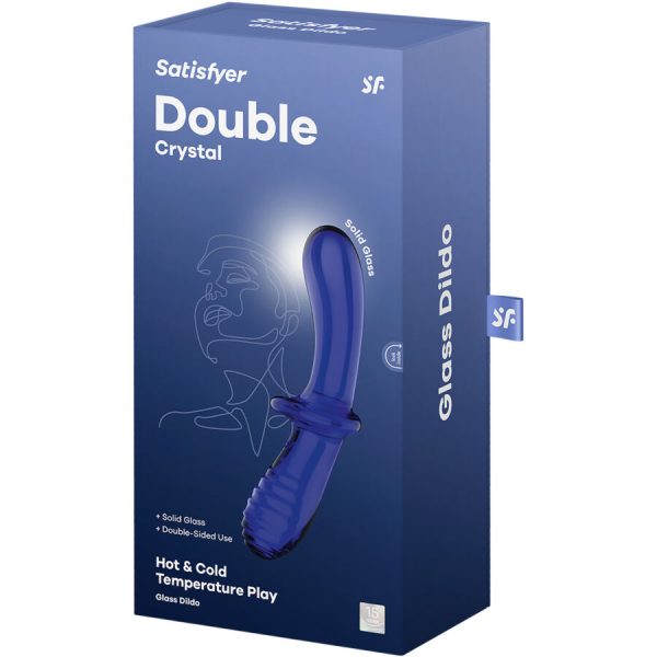SATISFYER - GODE DOUBLE CRISTAL BLEU - – Image 5