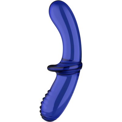 SATISFYER - GODE DOUBLE CRISTAL BLEU -
