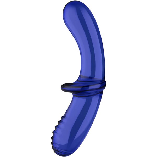 SATISFYER - GODE DOUBLE CRISTAL BLEU -