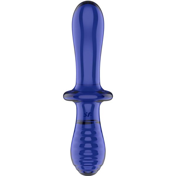 SATISFYER - GODE DOUBLE CRISTAL BLEU - – Image 3