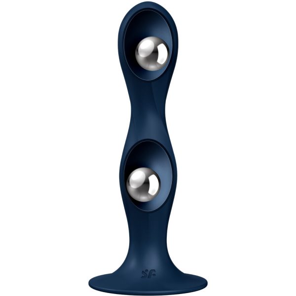 SATISFYER - DILDO EN SILICONE DOUBLE BALL-R BLEU - – Image 2