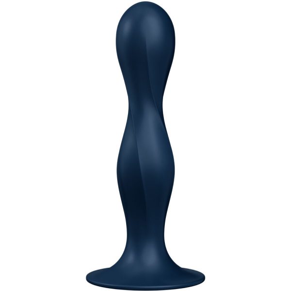 SATISFYER - DILDO EN SILICONE DOUBLE BALL-R BLEU -