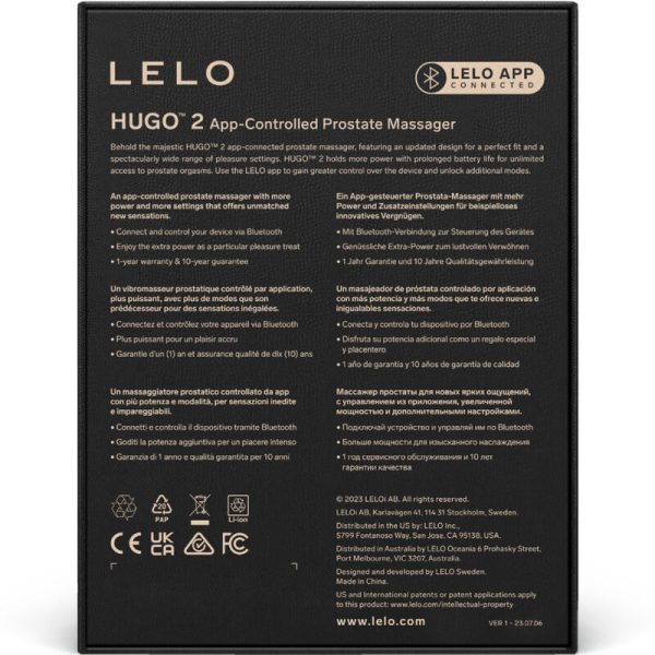 LELO - MASSEUR DE PROSTATE HUGO 2 NOIR - – Image 4