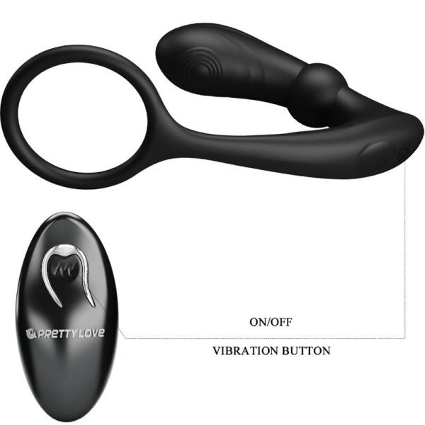 PRETTY LOVE - ANNEAU ANAL ET VIBRATEUR WARREN NOIR - – Image 6
