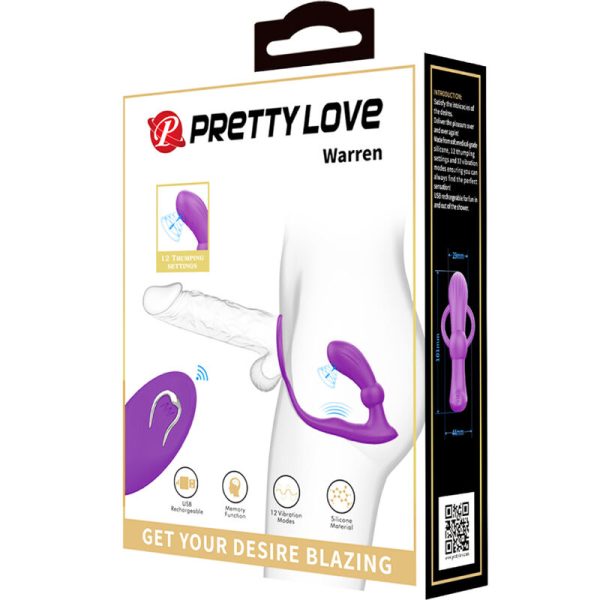 PRETTY LOVE - ANNEAU ANAL ET VIBRATEUR WARREN VIOLET - – Image 7