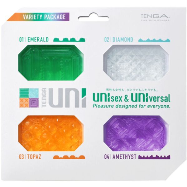 TENGA - PACK DE DÉS  DÉS POUR MASTURBATEUR UNI VARIETY 4 UNITÉS -