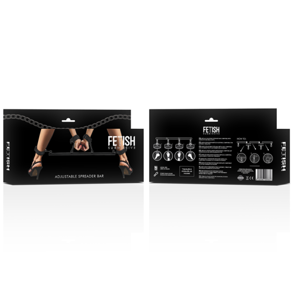 BONDAGE SOUMIS FETISH - BARRE SÉPARATEUR RÉGLABLE 4 PIÈCES - – Image 7