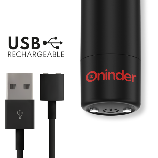 ONINDER - BERLIN VIBRATEUR BULLET NOIR 9 MODES 8,5 X 2 CM - APPLICATION GRATUITE - – Image 4