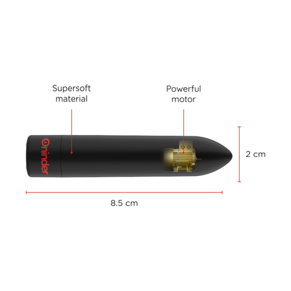 ONINDER - BERLIN VIBRATEUR BULLET NOIR 9 MODES 8,5 X 2 CM - APPLICATION GRATUITE - – Image 5