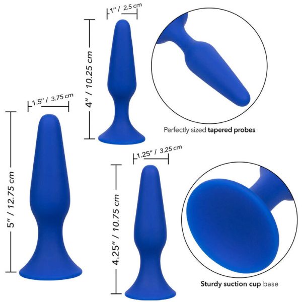 ADMIRAL - KIT 3 PLUG ANAL BLEU - – Image 3