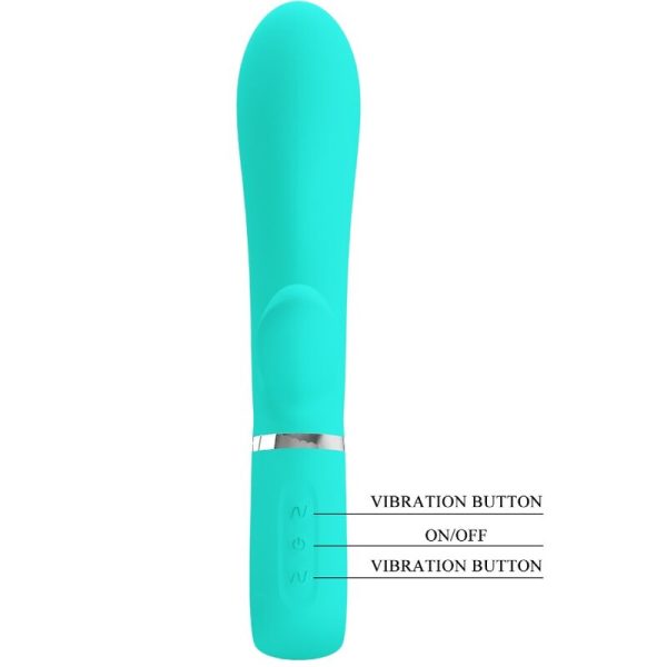 PRETTY LOVE - VIBRATEUR MULTIFONCTION G-SPOT THOMAS VERT AQUA - – Image 6
